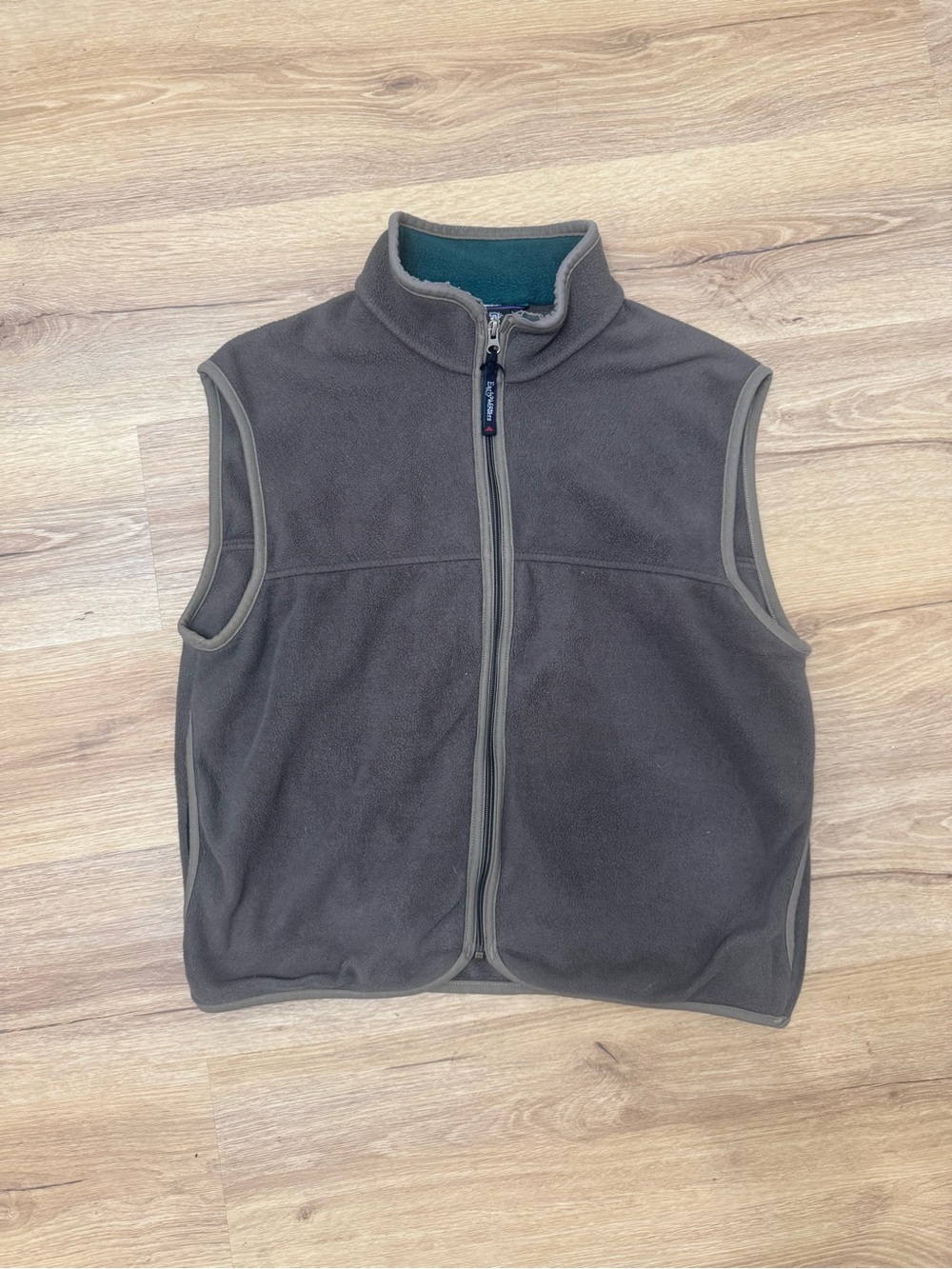 Vintage 90s Early Winters Polartec Fleece Vest Made USA Gray Teal Large L
